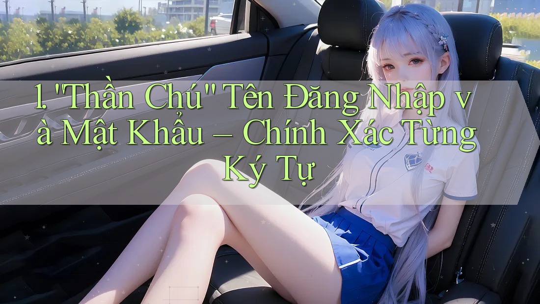 1. “Thần Chú” Tên Đăng Nhập và Mật Khẩu – Chính Xác Từng Ký Tự