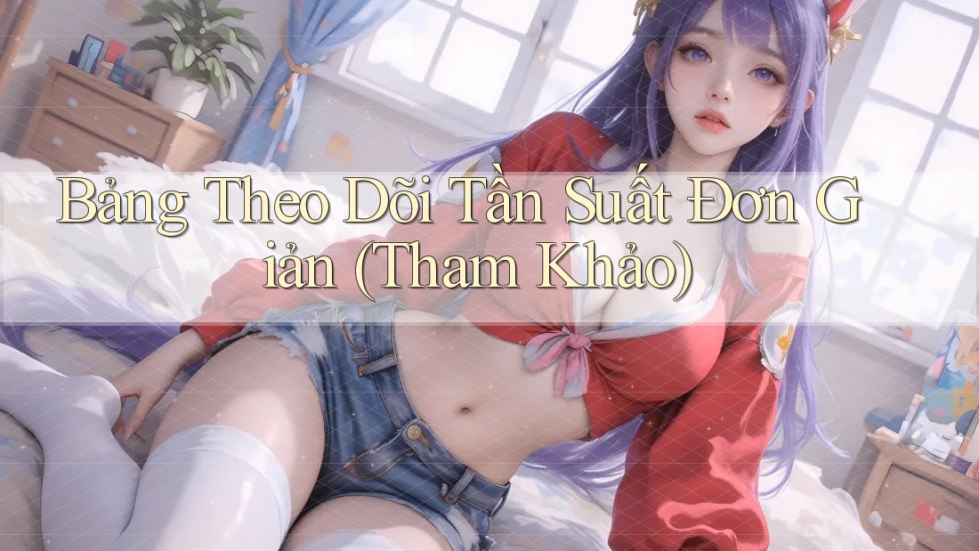 Bảng Theo Dõi Tần Suất Đơn Giản (Tham Khảo) Bảng Theo Dõi Tần Suất Đơn Giản (Tham Khảo)