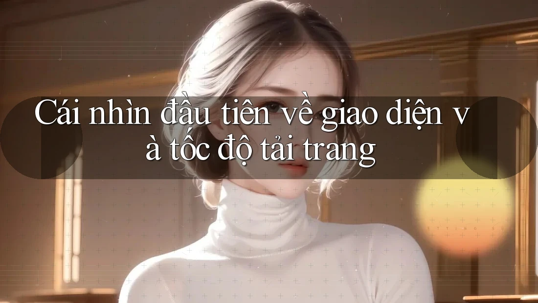 Cái nhìn đầu tiên về giao diện và tốc độ tải trang Cái nhìn đầu tiên về giao diện và tốc độ tải trang