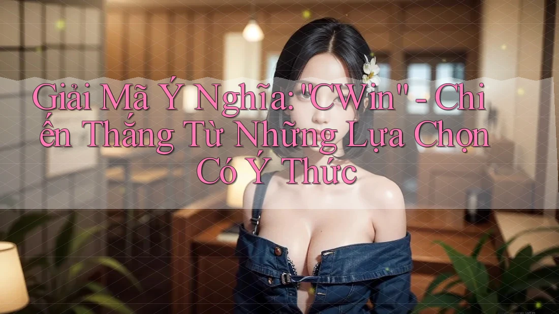 Giải Mã Ý Nghĩa: “CWin” - Chiến Thắng Từ Những Lựa Chọn Có Ý Thức Giải Mã Ý Nghĩa: “CWin” - Chiến Thắng Từ Những Lựa Chọn Có Ý Thức