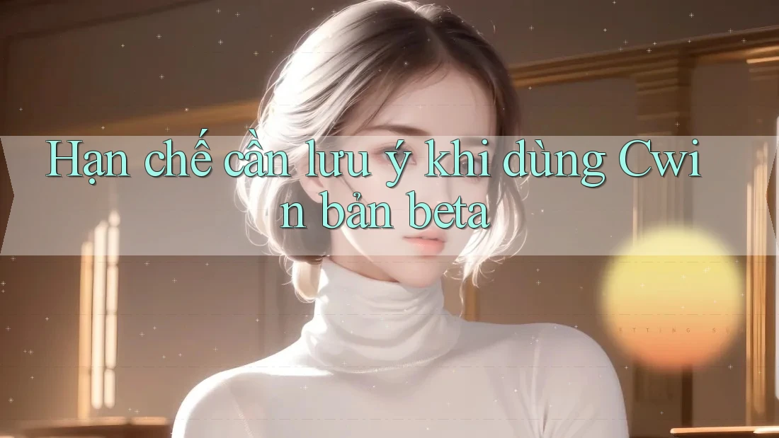 Hạn chế cần lưu ý khi dùng Cwin bản beta