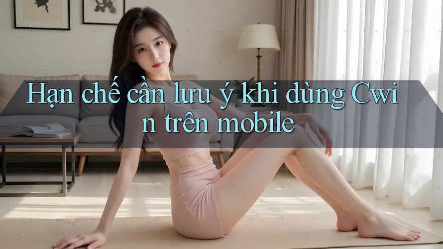 Hạn chế cần lưu ý khi dùng Cwin trên mobile