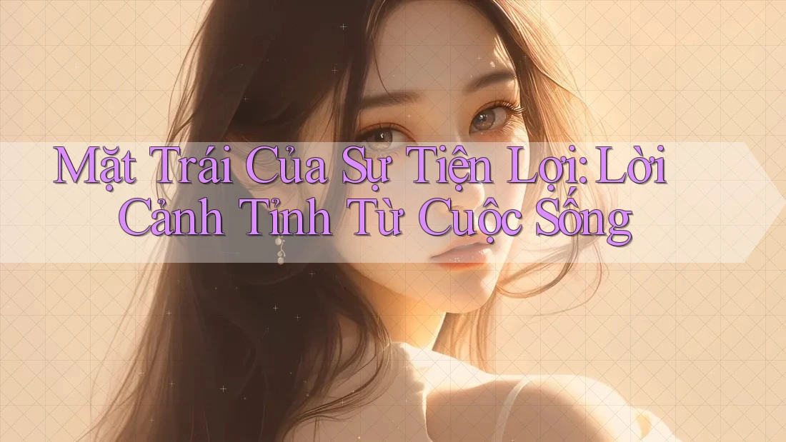 Mặt Trái Của Sự Tiện Lợi: Lời Cảnh Tỉnh Từ Cuộc Sống